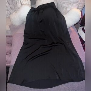 Black satin skirt